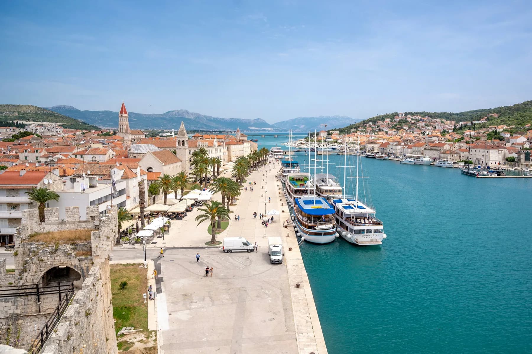 Trogir harbour and its boats