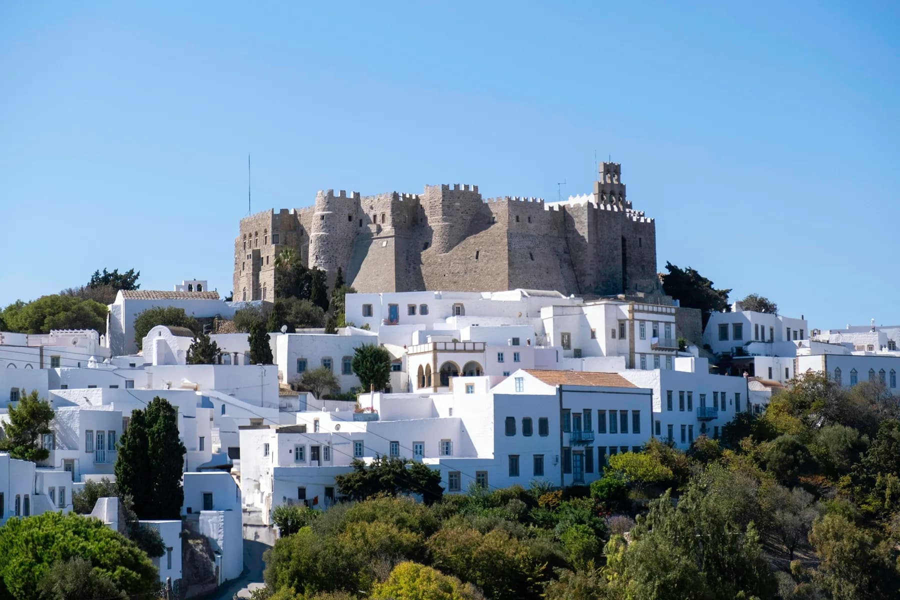 La Chora blanche de Patmos et le monastère de Saint-Jean