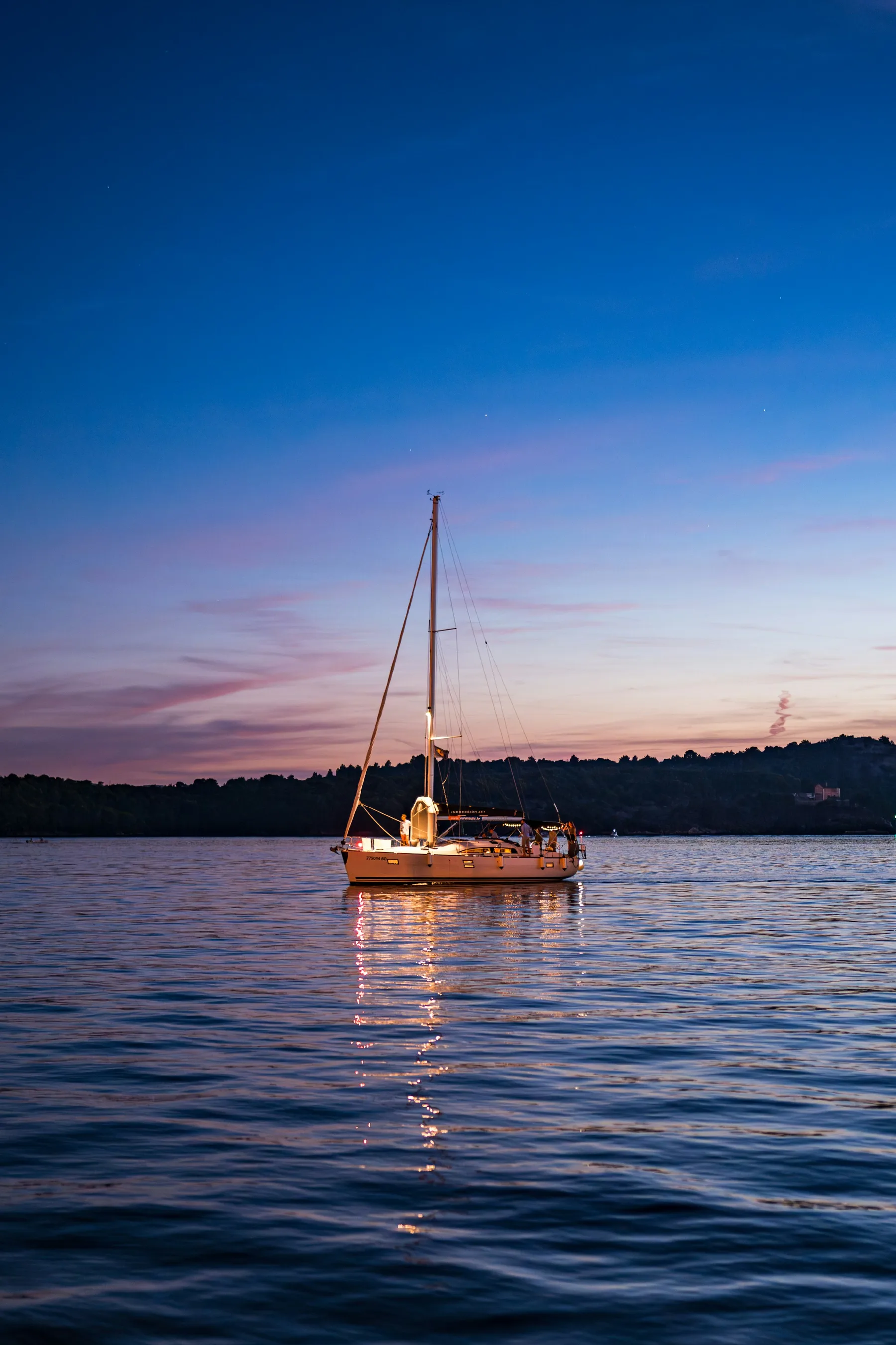 A sailboat off Šibenik